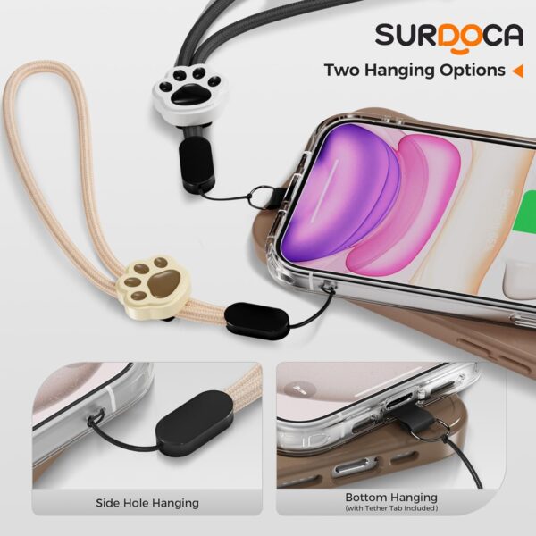 SURDOCA Adjustable Phone Lanyard, Camera Wrist Strap, Nylon Wrist Lanyard, Phone Wristlet, Anti Theft Phone Strap, Lanyard for Earphone, USB Flash Drive, ID Name Tag Badge - Image 3