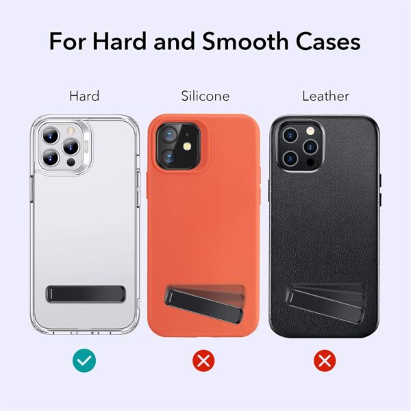 ESR Boost Phone Kickstand, Vertical and Horizontal Stand, Adjustable Angle Cell Phone Stand, Compatible with iPhone 16/15/14/13/12 Series, Samsung Galaxy S25/S24/S23/S22/S21, All Smartphones, Black - Image 6