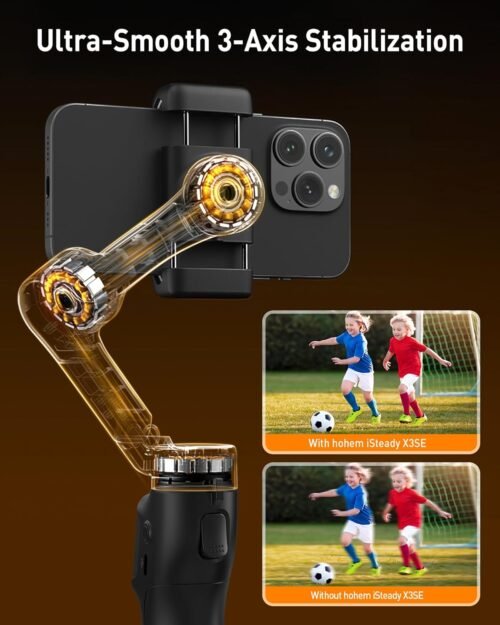 "Capture the Moment: The Ultimate Portable 3-Axis Gimbal Stabilizer for Your iPhone and Android Adventures!" - 이미지 2