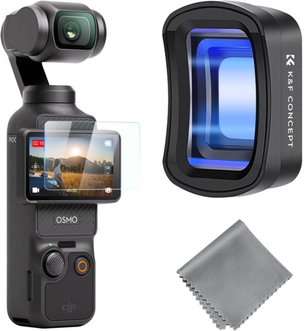 Transform Your Footage: K&F Concept 1.2X Anamorphic Lens for DJI Osmo Pocket 3 with Stunning Blue Streak Effects!