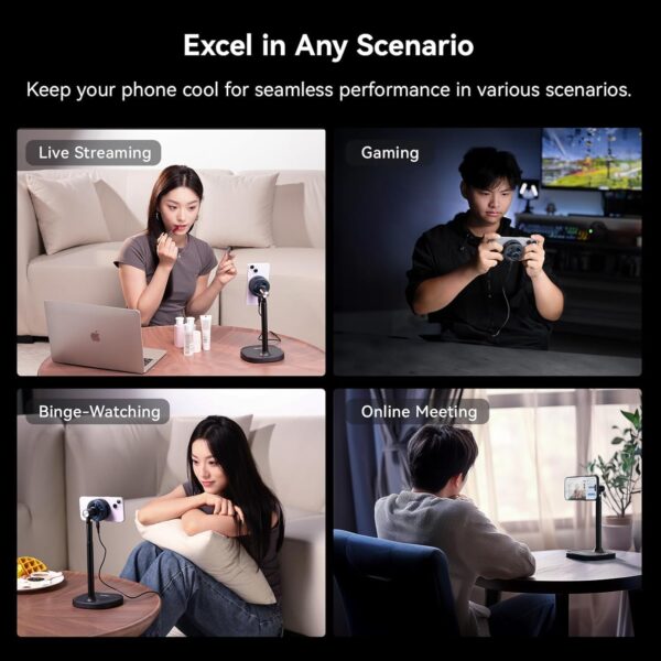 Revolutionize Your Setup: ULANZI SK-10 Magnetic 3-in-1 Phone Stand with Cooling Fan & Wireless Charger! - Image 7