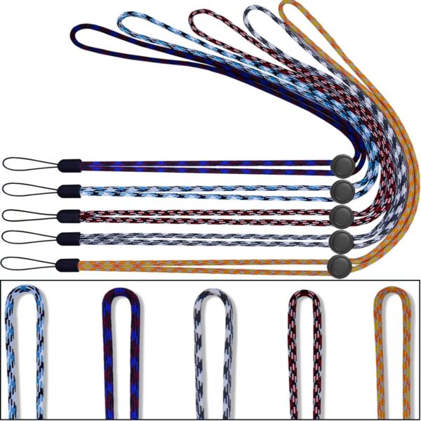 YOUOWO 5 Pack 5 Colours Adjustable Lanyards Neck Strap Lanyard For Keys Pen Phone ID Badges Holder - Image 7