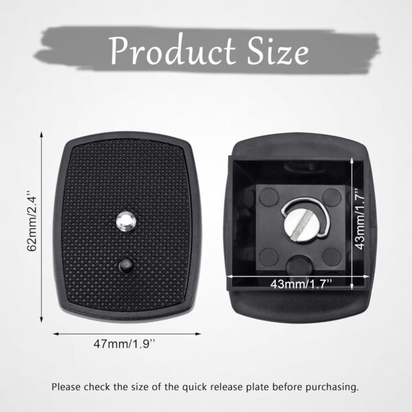 BlingKingdom Camera Quick Release QR Plate, Adapter for Tripods and Cameras - Image 3