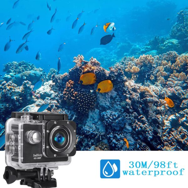 Unleash Adventure: The Ultimate FHD 1080P Waterproof Action Camera Bundle with Dual Batteries & Versatile Accessories! - Image 3