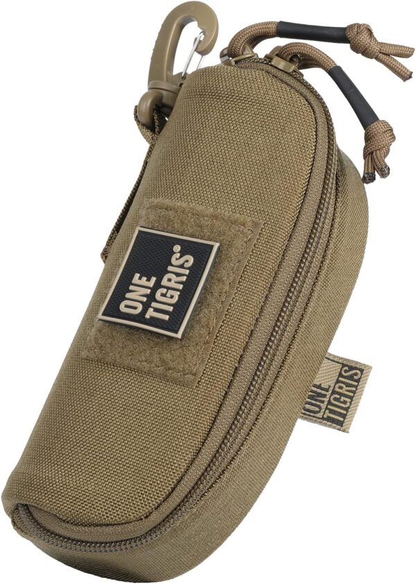 OneTigris Eyeglasses Hard Case Tactical Molle Zipper Sunglasses Carrying Case 1000D Nylon with Clip