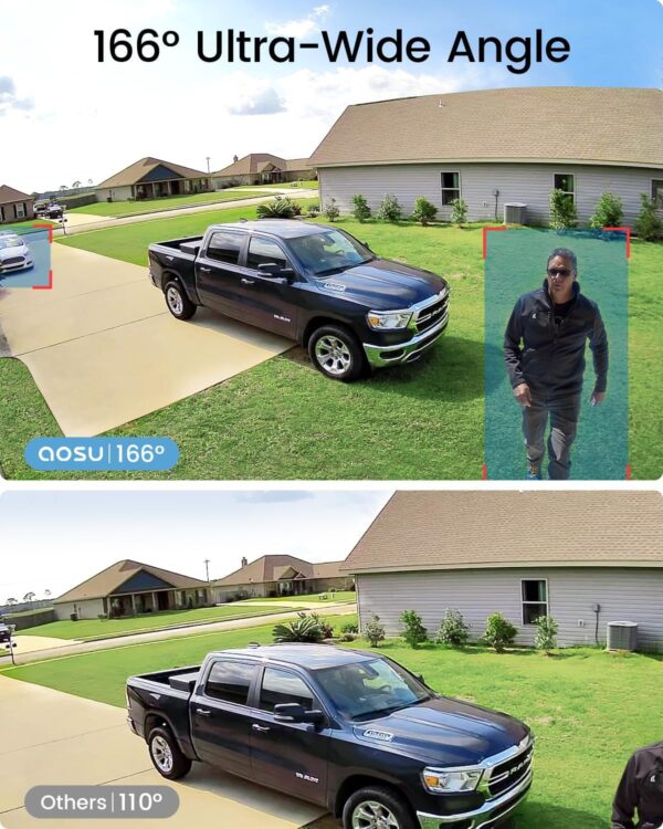 "Empower Your Home: AOSU 3K/5MP Solar Security Camera System with Ultra HD Clarity and Advanced Night Vision!" - Image 3