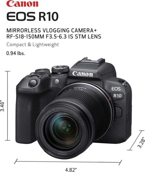 Unleash Your Creativity: Canon EOS R10 Mirrorless Vlogging Kit with Versatile RF-S18-150mm Lens - 이미지 3