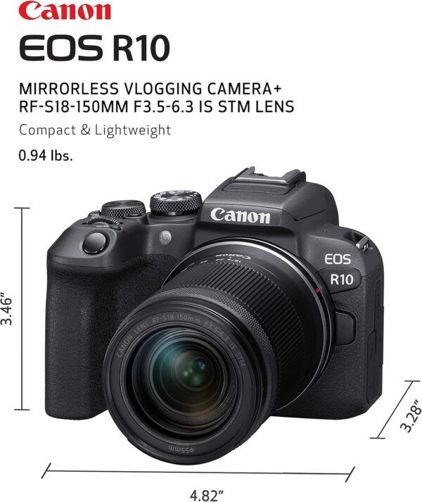 Unleash Your Creativity: Canon EOS R10 Mirrorless Vlogging Kit with Versatile RF-S18-150mm Lens - Image 3