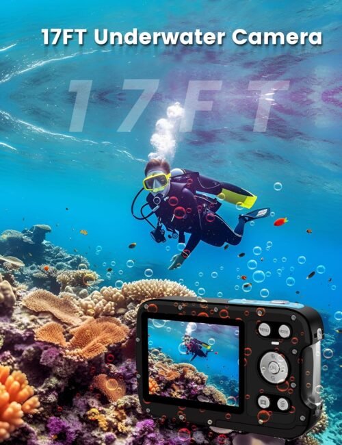 Dive into Clarity: 4K 48MP Dual-Screen Waterproof Camera with Floating Strap & 32GB Card for Ultimate Snorkeling Adventures! - 이미지 4
