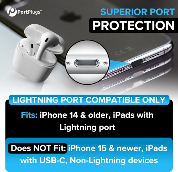 "Ultimate Protection: 10-Pack Clear Port Plugs for iPhone & AirPods with Handy Cleaning Brush!" - Image 3