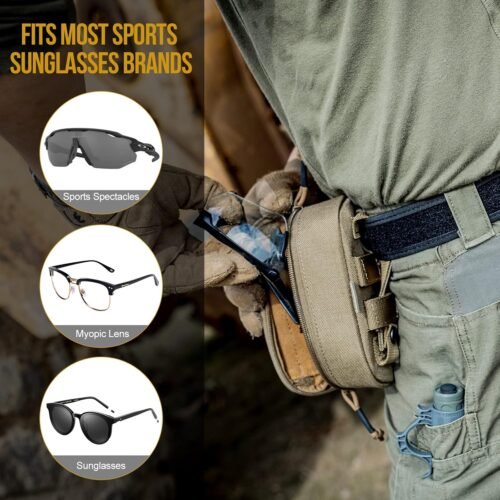 Tactical Eye Armor: The OneTigris 1000D Nylon Molle Zipper Sunglasses Case with Clip - 이미지 2