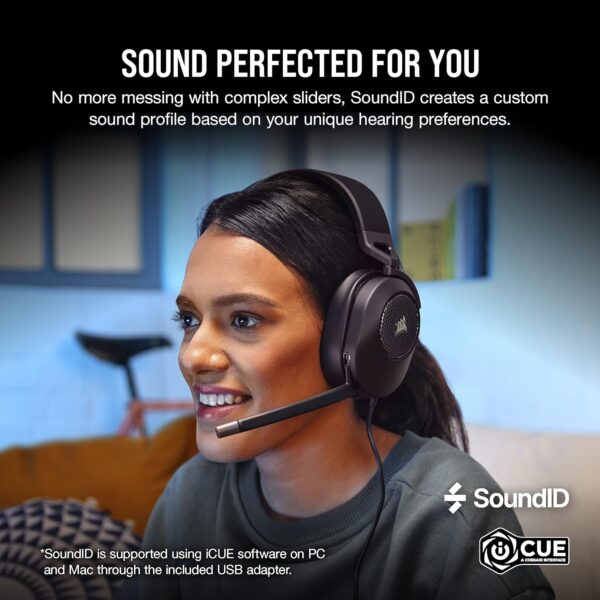 "CORSAIR HS65 SURROUND: The Ultimate Multiplatform Wired Gaming Headset with Dolby Atmos and Custom SoundID" - Image 2