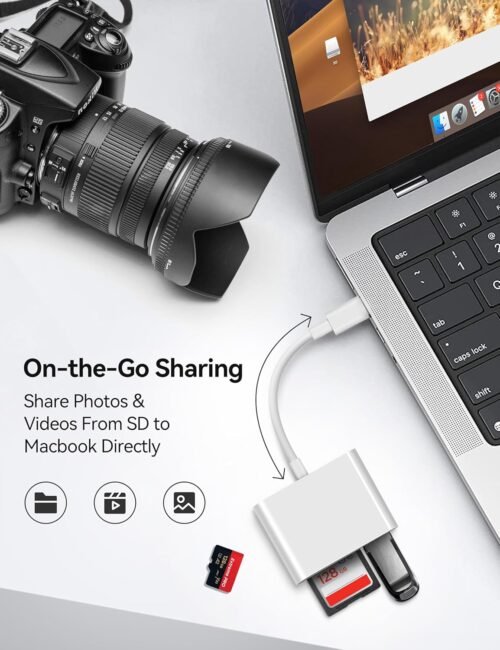 "Ultimate 3-in-1 USB-C SD Card Reader: Your Go-To Adapter for iPhone 15/16, iPad, Mac & More!" - 이미지 3