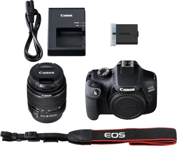Canon EOS 4000D / Rebel T100 DSLR Camera w/EF-S 18-55mm F/3.5-5.6 Zoom Lens + 64GB Memory, Filters,Case, Tripod, Flash, and More (34pc Bundle) (Renewed) - Image 9