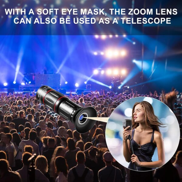"Ultimate 28X Telephoto Lens Kit for iPhones: Elevate Your Smartphone Photography with E-Clip and Tripod!" - Image 3