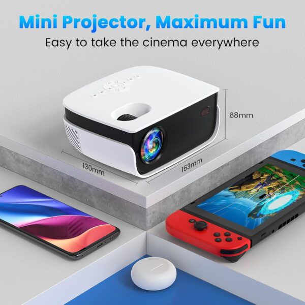 Ultimate Movie Nights: Portable 1080P Mini Projector for Home & Outdoor Entertainment - Compatible with All Your Devices! - Image 3