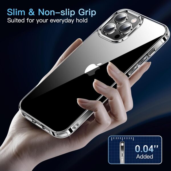 "Unyielding Clarity: CASEKOO Shockproof Crystal Case for iPhone 13 Pro - Military Grade, No-Yellowing Protection!" - Image 6