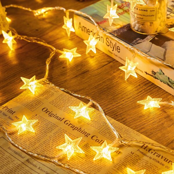 Enchanting 17 ft Starry LED Fairy Lights: Battery-Powered, Waterproof Decor for Every Occasion!