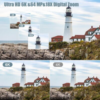 Ultra HD Vlogging Powerhouse: 6K Camcorder with 64MP Night Vision, 18X Zoom & Touch Screen! - 이미지 2