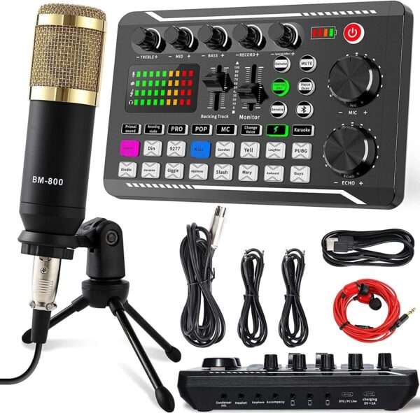 Elevate Your Sound: All-in-One Podcasting Gear with SINWE Microphone, Tripod, and Pro Mixer!