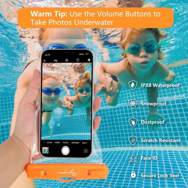 Waterproof Phone Pouch Bag - 7.5in Water Proof Cell Phone Case for Beach Travel Must Haves, IPX8 Dry Bag with Lanyard for iPhone 16 15 Pro Max Galaxy S24+ S23, Cruise Ship Essentials - Image 2