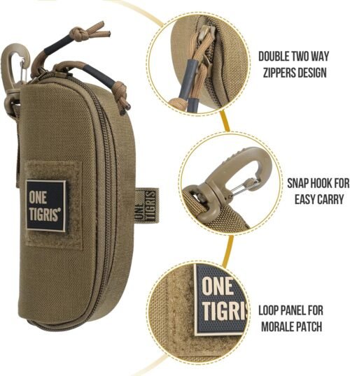 Tactical Eye Armor: The OneTigris 1000D Nylon Molle Zipper Sunglasses Case with Clip - 이미지 4