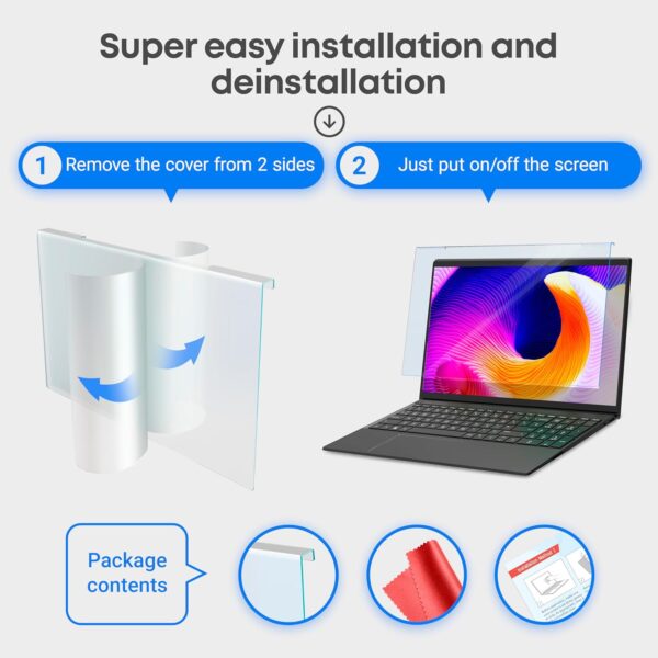 "VINTEZ 15.6-Inch Blue Light Shield: Your Ultimate Anti-UV Eye Guard for Laptops and Monitors" - Image 7