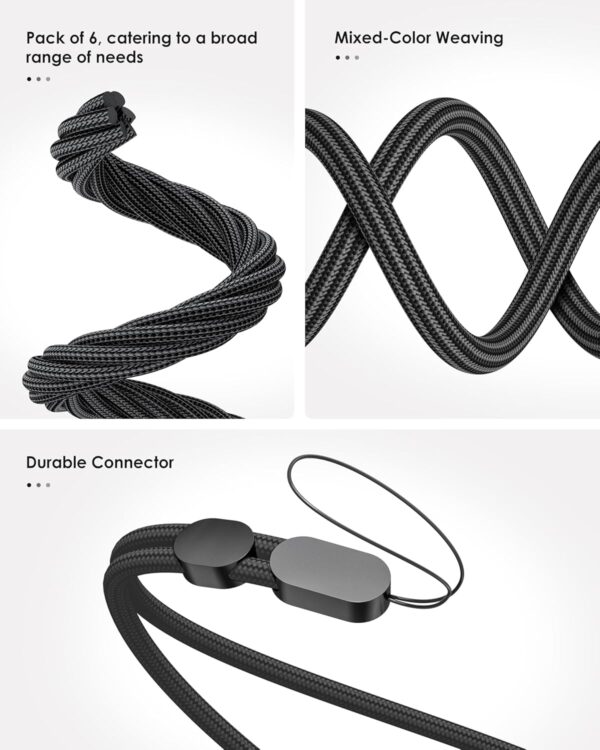 Vibrant 6-Pack Adjustable Nylon Wrist Lanyards: Perfect for GoPro, Cameras, Keys, and More! - Image 4