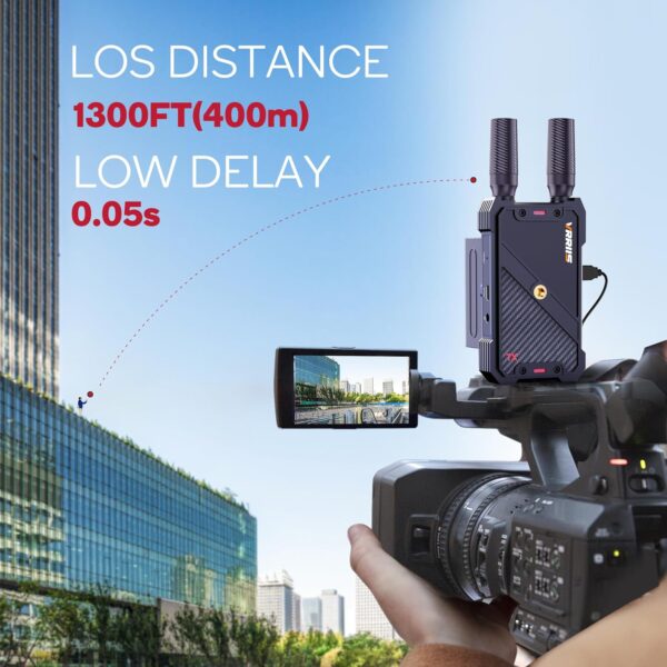 Wireless HDMI Transmitter and Receiver,1080P Full HD Wireless Video Transmission System with Loop Out,1300FT Los Range,0.05s Delay,for Streaming from DSLR,Laptop,Setop Box to TV/Projector IR Support - Image 2