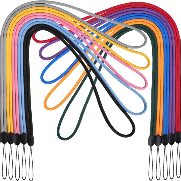 YOUOWO 10 Pack Lanyards Colored Neck Lanyard Straps For Pen Cellphone Whistles id Badges Holder Keys Office Name Badges ID Card (10 Colors - Combination 2) - Image 2