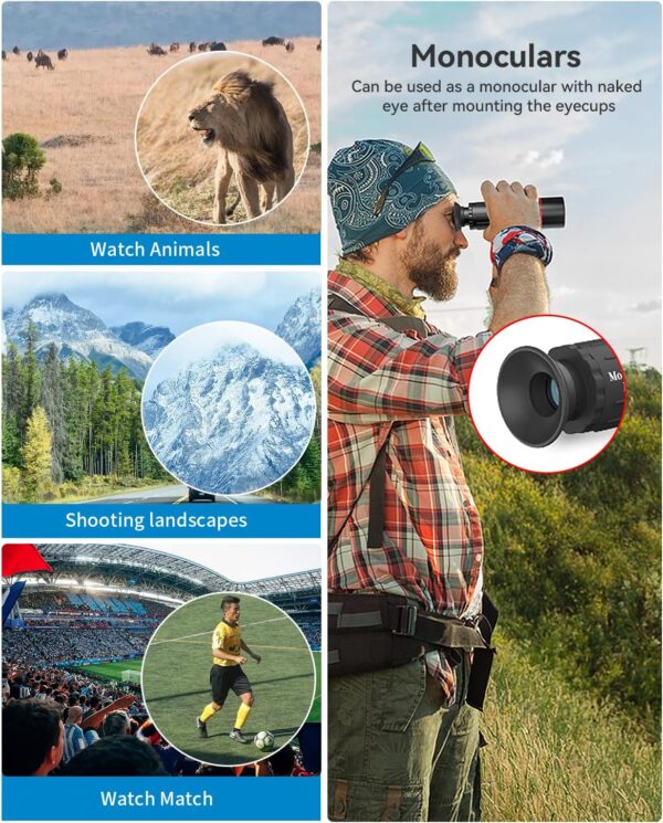 Evil Eye 18X Telephoto Lens, HD Telephoto Mobile Cell Phone Lens with Tripod, BAK4 Prism/FMC Lens, Lens Attachment for Android & iPhone, Samsung and Most Smartphone - Image 2