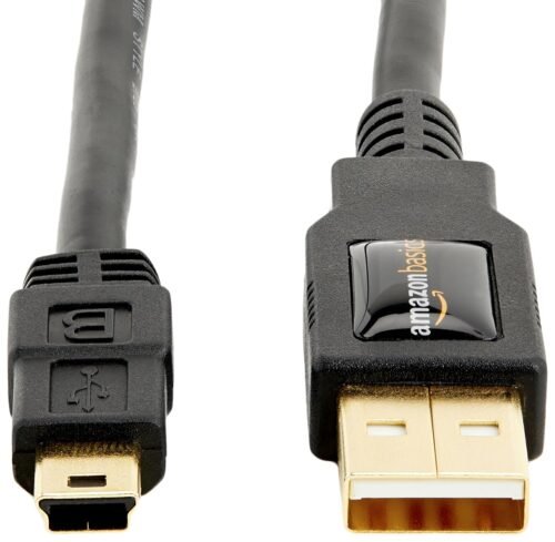 "Ultimate 6-Foot USB-A to Mini USB 2.0 Cable: High-Speed 480Mbps and Premium Gold-Plated Connectors in Sleek Black" - 이미지 2