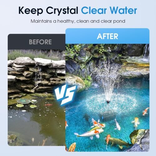 "Transform Your Pond Oasis: POPOSOAP 660GPH Filter & Fountain Kit for Crystal Clear Water and Stunning Features!" - 이미지 9