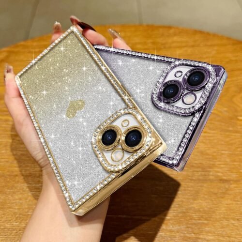 "Dazzling Heart Sparkle: Luxe Crystalline iPhone 14 Case for Glamorous Women and Girls" - 이미지 5