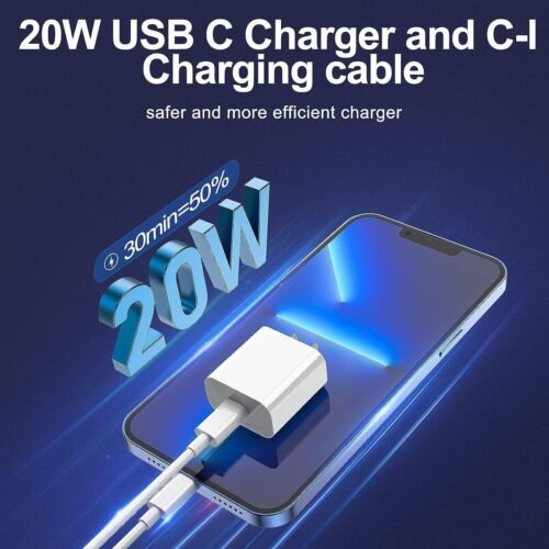 Get Powered Up: Dual Fast Charging Wall Blocks with Extra Long USB C to Lightning Cables for Your iPhone & AirPods! - 이미지 3