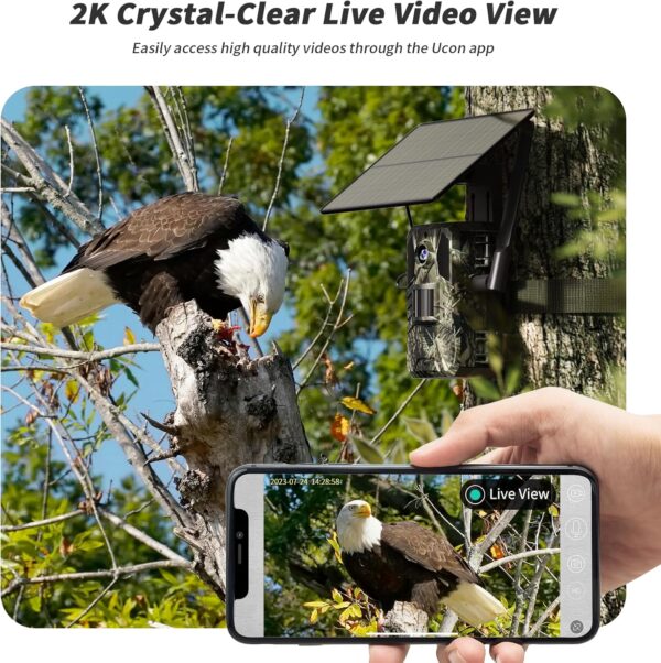 SEHMUA Cellular Trail Camera 2 Pack, Trail Camera 4G LTE Live Streaming with Built-in SIM Card 0.2s Trigger Speed Game Cameras with Night Vision Motion Activated Waterproof Trail Cam - Image 3