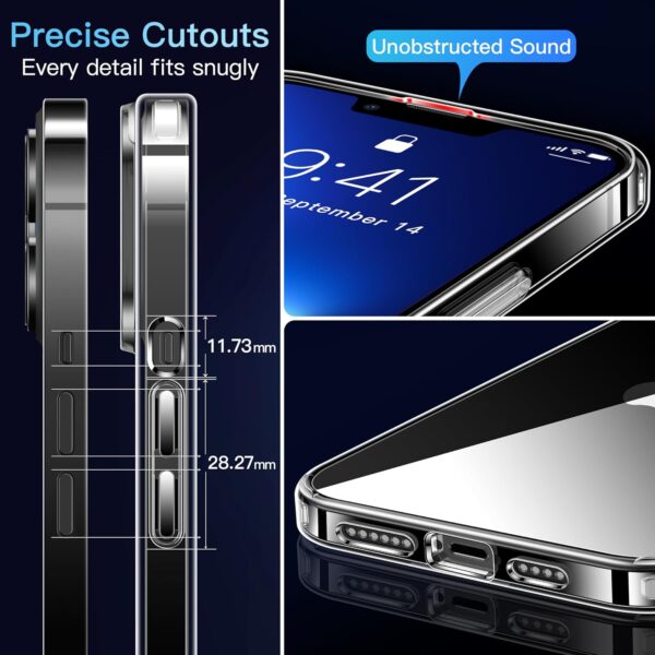 "Unyielding Clarity: CASEKOO Shockproof Crystal Case for iPhone 13 Pro - Military Grade, No-Yellowing Protection!" - Image 7