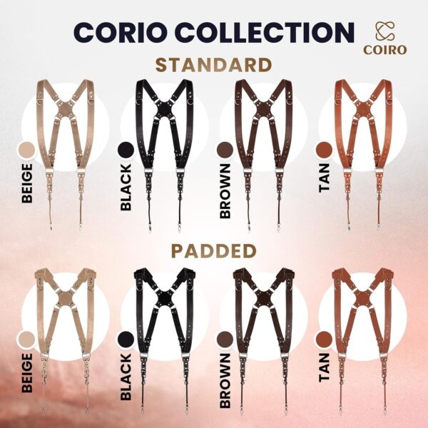 Camera Harness for 2 Cameras – Dual Shoulder Leather Camera Strap – Double Camera Harness for DSLR/SLR, Camera Straps for Photographers of All Levels, Standard Straps/Color Tan - Image 9