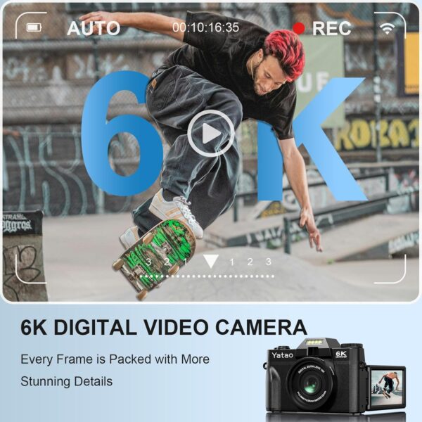 Capture Your Adventures: The Yatao 6K 64MP Camera Revolution for Vloggers and Photographers - Image 2