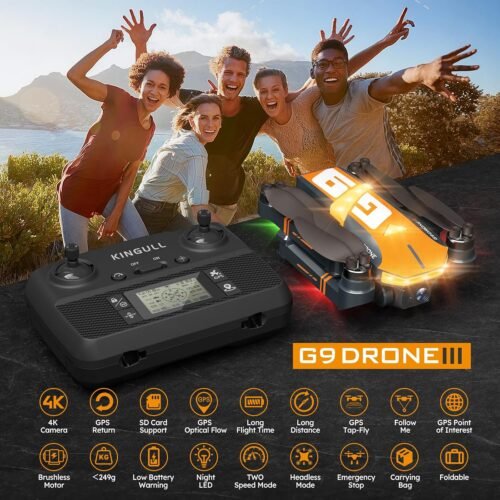 Explore the Skies: G9 Foldable 4K GPS Drone with Smart Follow-Me, Long Flight Life, and Ultimate Stability for All Ages - 이미지 3