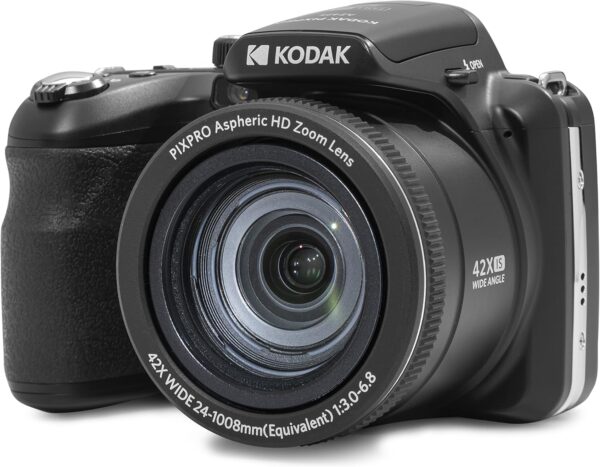 Capture Every Moment: KODAK PIXPRO AZ425-BK - The Ultimate 20MP Vlogging Camera with 42X Zoom and HD Brilliance!