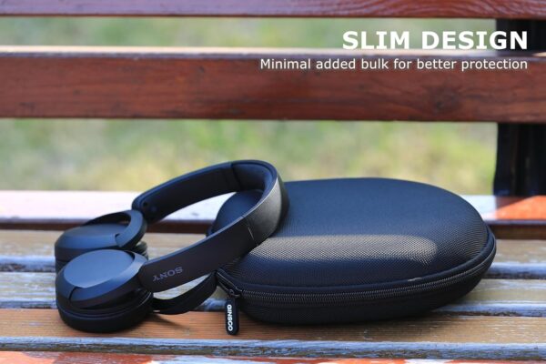 Ginsco Universal Headphone Case Compatible with JBL Tune 510BT 720BT, Sony WH-CH 720N/WH-CH520, Soundcore Q20/Q30 BERIBES KVIDIO TOZO etc, Travel Carrying Hard Shell Case Black - Image 5