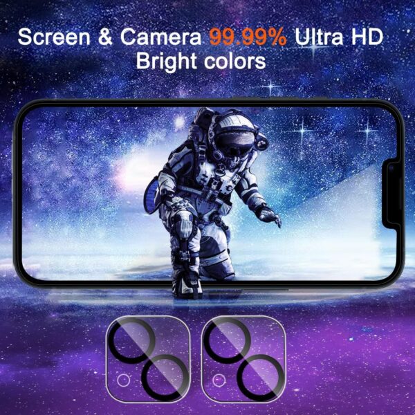 "Elevate Your Privacy: Ferilinso 9H Anti-Spy Tempered Glass Screen Protector & Camera Lens Guard for iPhone 13/14 - Dual Pack!" - Image 5