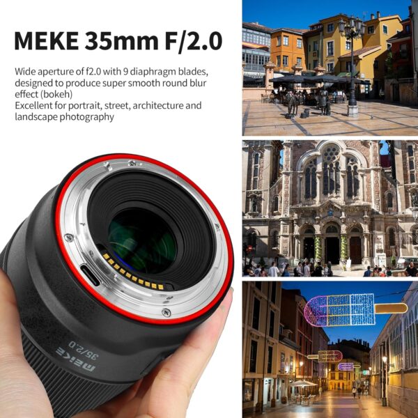 Meike 35mm F2.0 Full Frame Wide Angle AF STM(Stepping Motor) Lens Auto Focus Fixed Prime Portrait Lenses for Panasonic Lumix Sigma Leica L-Mount Mirrorless Camera S1 S1R S1H S5 FP - Image 5
