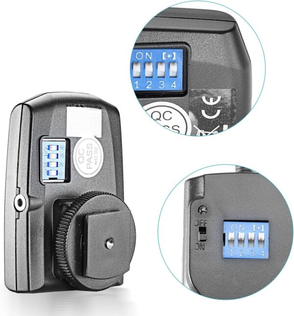 Neewer 16 channels RT-16 Wireless Studio Flash Trigger, Compatible with Neewer S101-300W, S101-400W, S101-300W PRO, S101-400W PRO and Other Studio Lights - Image 7