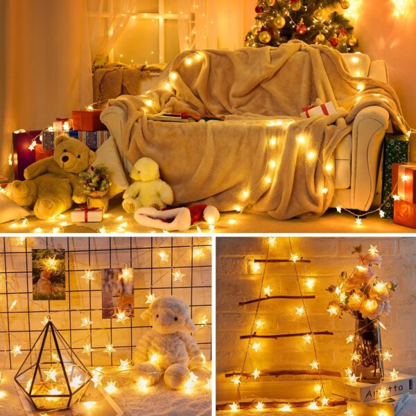 Enchanting 17 ft Starry LED Fairy Lights: Battery-Powered, Waterproof Decor for Every Occasion! - Image 5