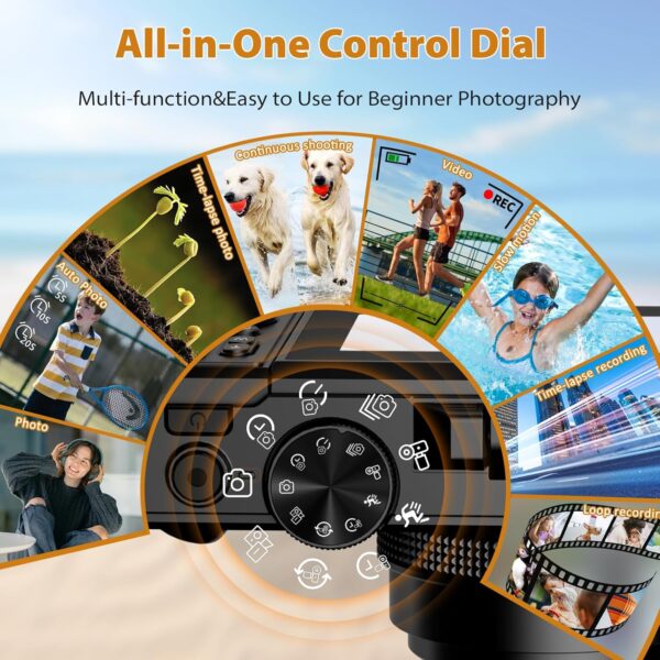 Elevate Your Content: The Ultimate 4K 64MP Vlogging Camera with Flip Screen and Zoom Features - Image 5