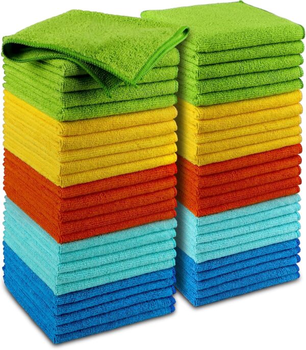 Ultimate AIDEA Microfiber Magic: 50 Premium Cleaning Cloths for Every Surface!
