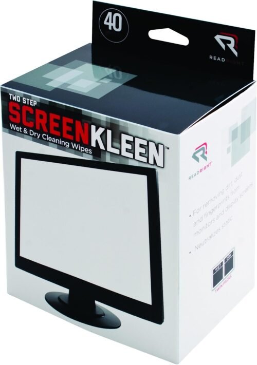 Revolutionize Your Clean: RR1305 Two-Step Screen Kleen Wet & Dry Wipes – 40 Count 5x5 Magic!