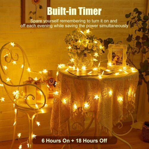 Enchanting 17 ft Starry LED Fairy Lights: Battery-Powered, Waterproof Decor for Every Occasion! - 이미지 3
